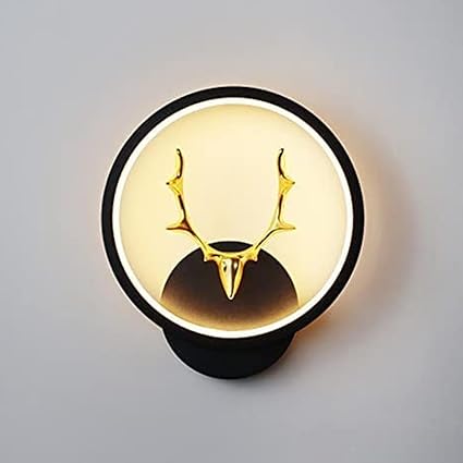 Decorative Round Shape Deer Head Fancy Wall Light for Home Decoration